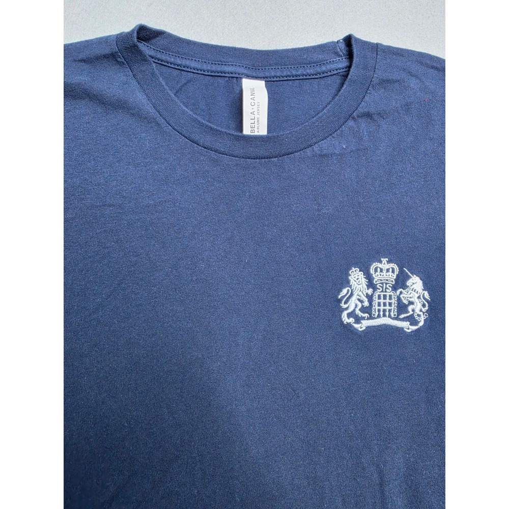 Bella+Canvas Airlume Jersey Shirt Mens Medium Blue Crew Neck Long Sleeve Outdoor - Picture 3 of 7